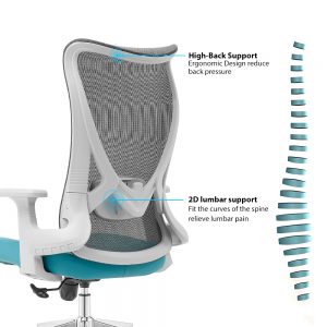 blue office desk chair