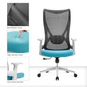 blue office desk chair