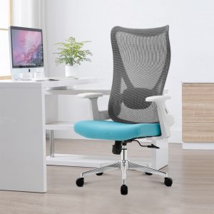 blue office desk chair