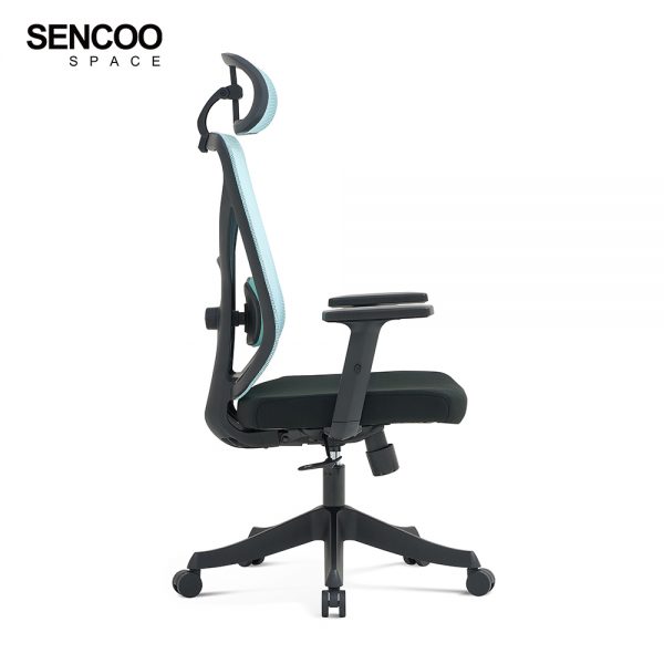 blue ergonomic office chair