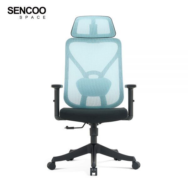 blue ergonomic office chair