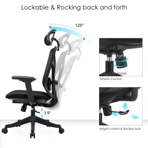 contemporary black office chair