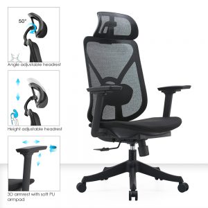 contemporary black office chair