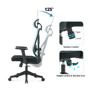 blue ergonomic office chair