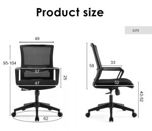 black rolling office chair