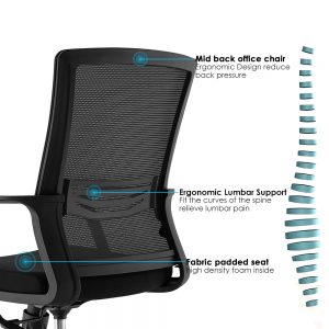 black rolling office chair