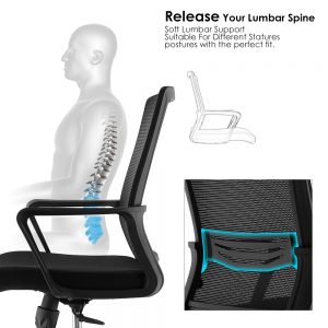 black rolling office chair