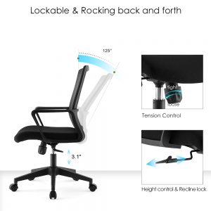 black rolling office chair