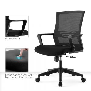 black rolling office chair