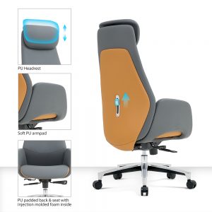 leather high back office chair