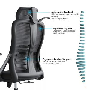 black high back office chair