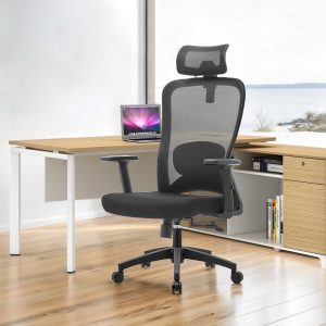 black modern office chair