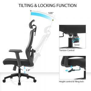 black modern office chair