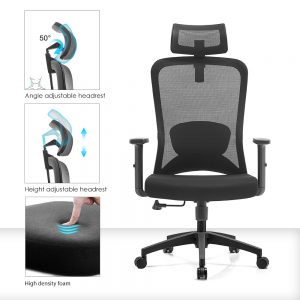 black modern office chair