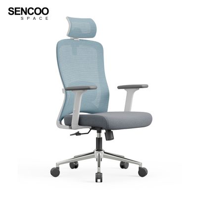 blue mesh office chair